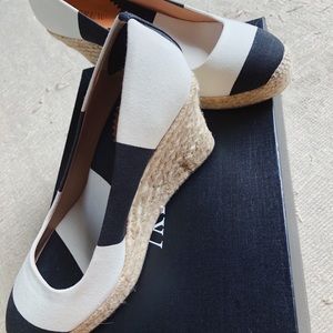 J.Crew Striped Seville Espadrille Wedge